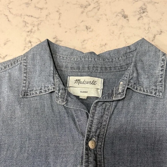 Madewell Light Blue Denim Shirt - Picture 2 of 5